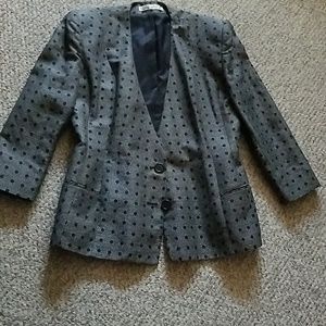 Tahari grey and black jacket